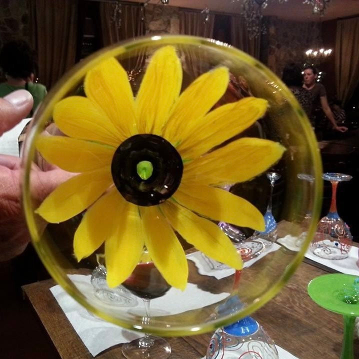 Hand painted Wine Glasses