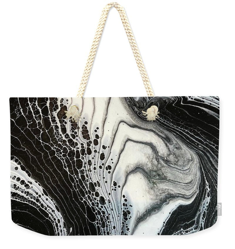 Black and White Granite Pour - Weekender Tote Bag