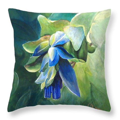 Blue Kiwi - Throw Pillow