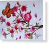 Cherry blossoms butterfly - Canvas Print