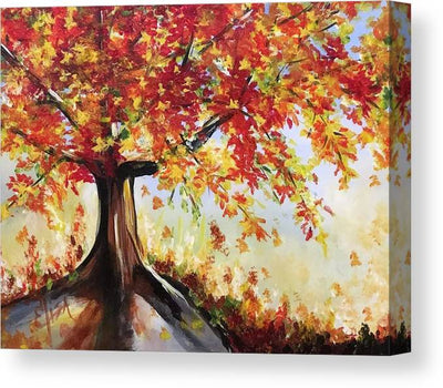 Fall Tree Morning  - Canvas Print