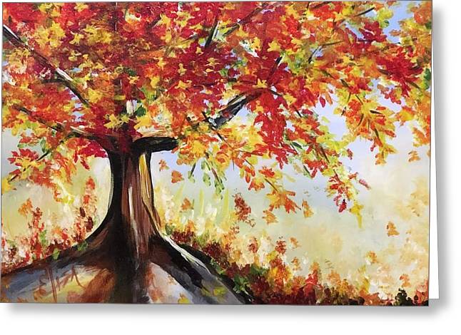 Fall Tree Morning  - Greeting Card