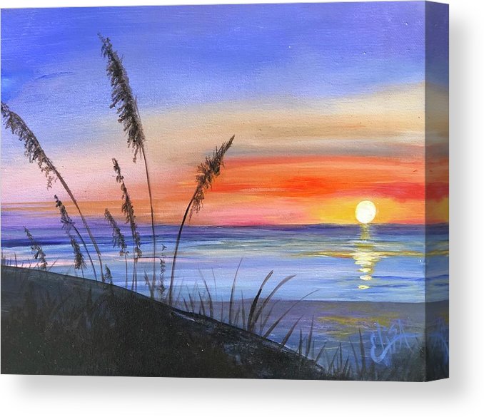 Sunset at the beach - Canvas Print