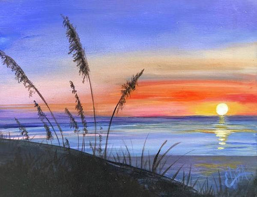 Sunrise at the beach - Art Print