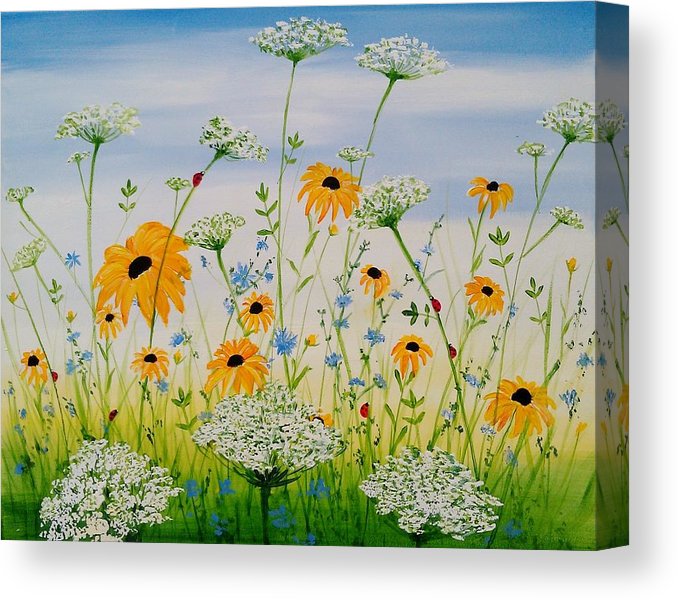 Whimsical Wildflowers - Canvas Print
