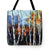 White Birch Tree Mountain Landscape - Tote Bag