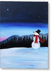 Winter wonderland snowman - Greeting Card